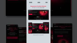 Build a Responsive Portfolio Website  #webdesign #portfoliowebsite #coding #css #shorts #js