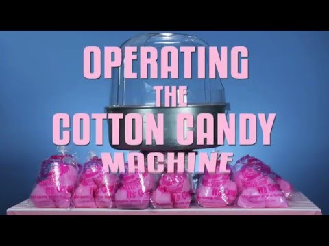 Operating the Cotton Candy Machine.