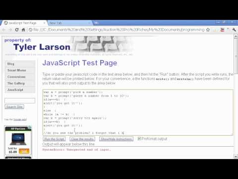 javascript tutorial: guess my number game 3