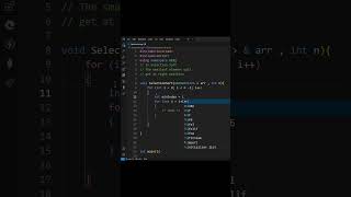 Selection Sort in DSA  #cpluspluslearning #cpp #dsa #selectionsort #coding #code  #programming