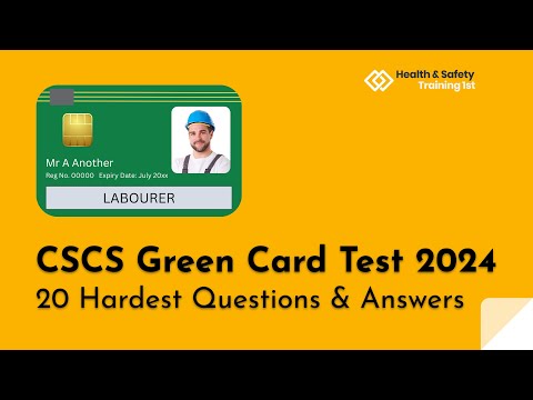CSCS Green Card | 20 Hardest Questions & Answers
