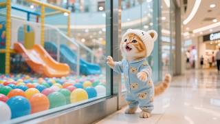 Ginger Kitten Gets Lost at the Mall, Mama Cat Finds Him with Everyone’s Help 🐾❤️