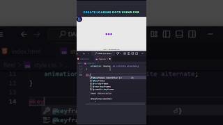 How to Create a Dots Loading Animation Using Only HTML & CSS | Beginner Friendly Tutorial #shorts#yt