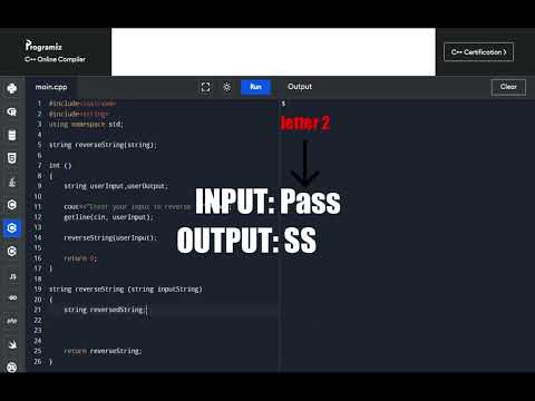 Reverse a string function