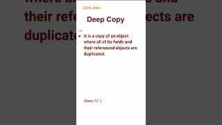 Deep Copy (50) #corejava