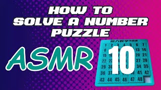 ASMR 10 | HOW TO SOLVE A NUMBER PUZZLE 