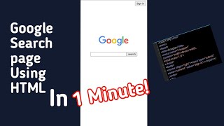 make Google search page using HTML in 1 minute