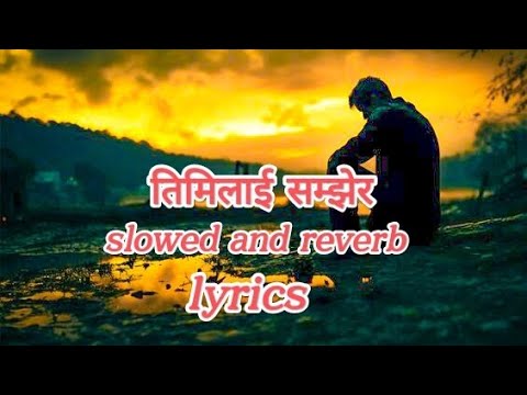 तिमिलाई सम्झेर हेर दिन बित्यो( timilai samjher her din bityo)(slowed and reverb) lyrics nepali song/