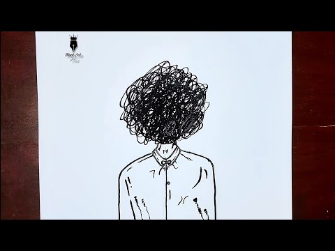 How to draw confused boy || Confused boy drawing step by step tutorial #art #blackinkarts