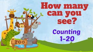 Number Quiz Game for Kids | Guess the Number | How many can you see? | Learn Numbers 1-20