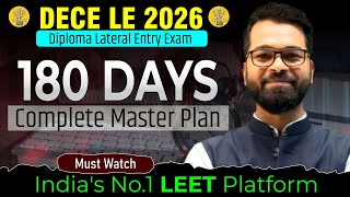 DECE LE 2026 | 180 Days Complete Master Plan | Diploma Lateral Entry Exam #decele #leet #beu #bcece