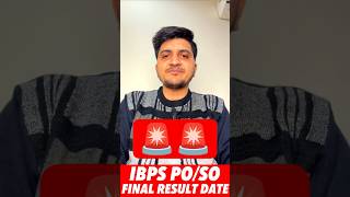 IBPS PO / SO FINAL RESULT #sbipo #sbiclerk #bankclerk #bankpo #sbiclerkmains #short