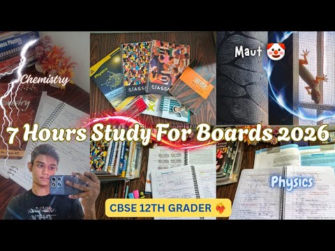 || Doing 7 Hours of Study As a Cbse 12th Grader 📚 || *BEST VIDEO* #vlog #cbse