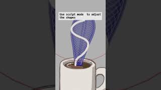 Easy way to create steam animation in Blender Grease pencil!! #animation #blender #greasepencil