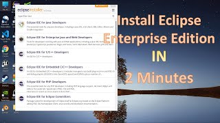 Install Eclipse IDE EE in 2 Minutes | How to install Eclipse  IDE on Windows 11