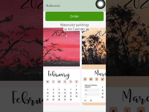 My Watercolour paintings as 2025 Art Calender!! #artforms #artist #2025