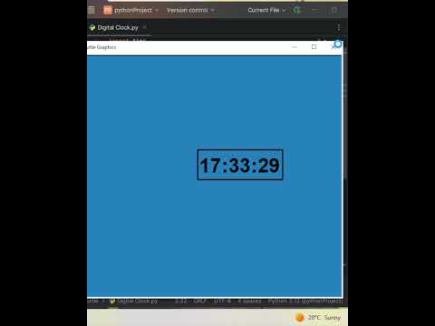 Draw digital clock with python #draw #python  #coding