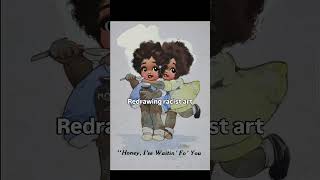 Redrawing racist caricature into something human ☘️ "pickaninny" archetype btw.  #digitalart #art