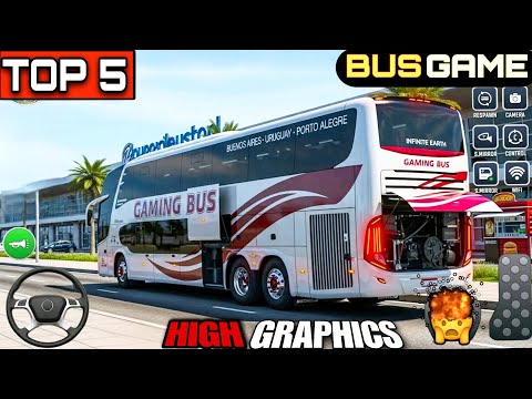 Top 5 Realistic Bus Simulator Games For Android iOS 2025 | Best High Graphics Bus Mobile Game