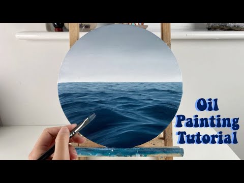 OCEAN OIL PAINTING TUTORIAL- Beginner / Intermediate // how to paint realistic water