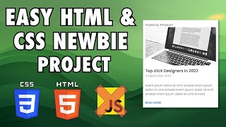 EASY HTML & CSS Post Card Project For Newbies