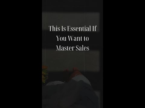 This is Essential if you want to master sales