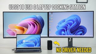 TobenONE UDS018 USB C Laptop Docking Station Dual Monitor Setup
