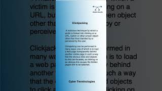 CyberSecurity Definitions | ClickJacking