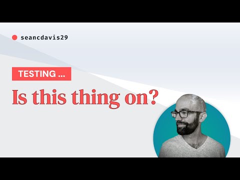 Is this thing on?