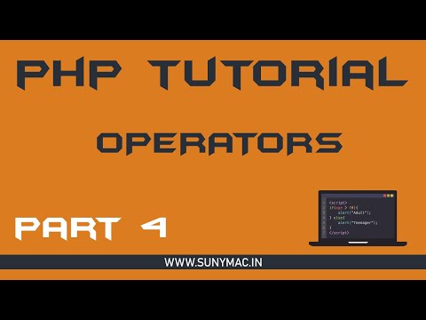 Operators in PHP || GTU || Lecture 4|| Sunny Mac || Gujarati