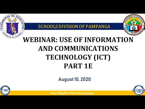 Use of Information and Communications Technology Part 1E