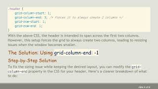 How to Fix CSS Grid Sizing Issues: Making Headers Span Correctly Without Media Queries