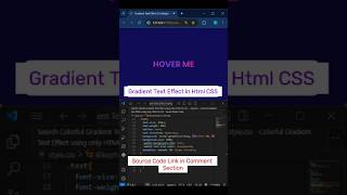 Gradient Text Effect Using HTML & CSS | Modern Web Design Tutorial ✨
