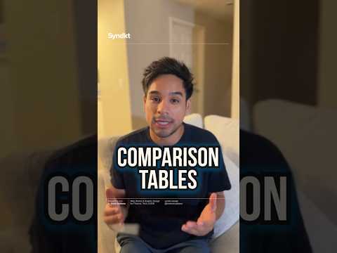 Comparison Tables. #SEO #AI #AIContent #ContentOptimization #FeaturedSnippets #QuestionHeadings