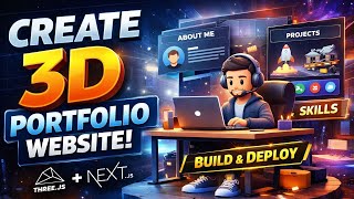 Create & Deploy a Stunning 3D Portfolio Website Using Three.js + Next.js | Full 3D Developer Project