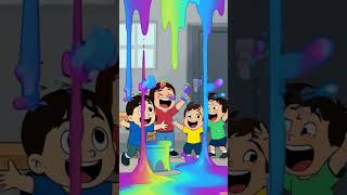 Imagination Unleashed: Kids Paint a Playful Creature #shortsfeed #cartoon  #animation #funny