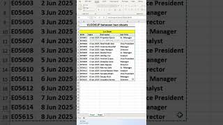 VLOOKUP between two sheets in excel #exceltips #excel #exceltricks