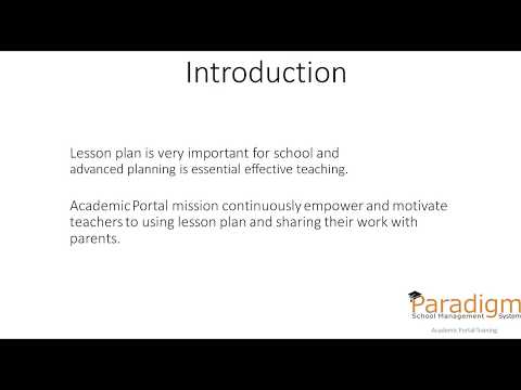 4- How To Manage Students Lesson Plans - Paradigm School Managment System