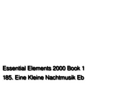 Essential Elements 185_Eine Kleine
