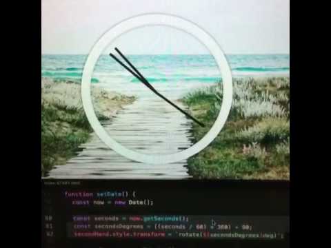 Animated clock using #javascript and #css