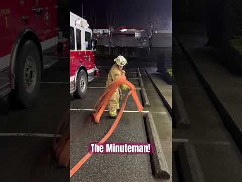 Deputy Fire Chief Lee demonstrates deploying the Minuteman. #minuteman #hoselay #firetraining #csfd