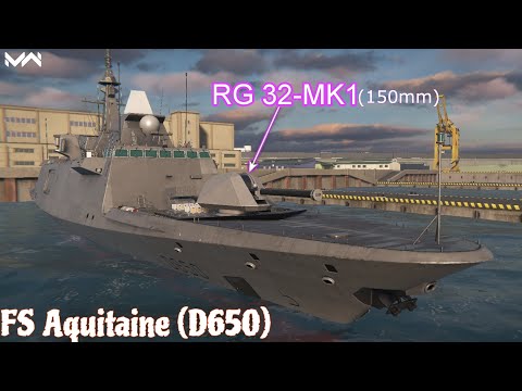damage test FS Aquitaine & New electromagnetic cannon RG 32-Mk1#modernwarships #mwcreator #mwpartner