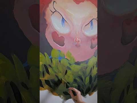 Finally Finished my Largest Painting Yet #artistvlog #art #wallart #newvideo newv