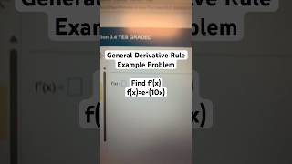 General Derivative Rule Example Problem #mathematics #calculus #derivatives