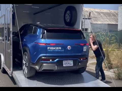 Fisker Ocean Test Vehicle arrives in LA.
