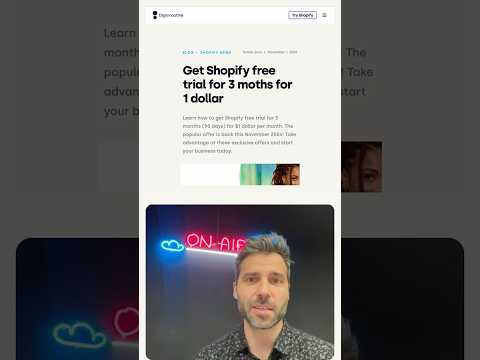 Get Shopify free trial for 3 moths for $1 🤩 #shopify #freetrial #3months