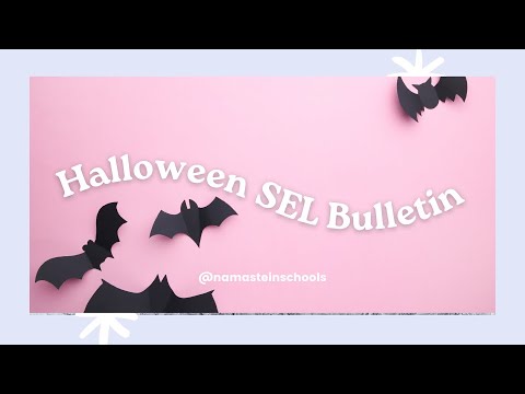 Halloween Classroom Bulletin Board Set for Kids Mental Health and Wellness Goals