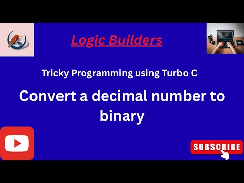 Decimal to Binary Conversion in C | Turbo C Program