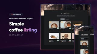 DevChallenges | Build and Deploy a Simple Coffee Listing in React JS | real time, no music