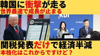 【ゆっくり解説】韓国に衝撃が走る！関税が発表されてるだけで経済が半減するｗ本格化したらどうなるのか？